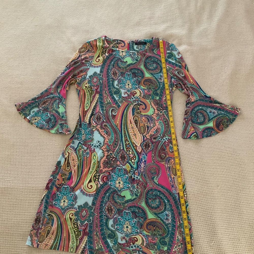 Tommy Hilfiger Paisley Bell Sleeve Dress